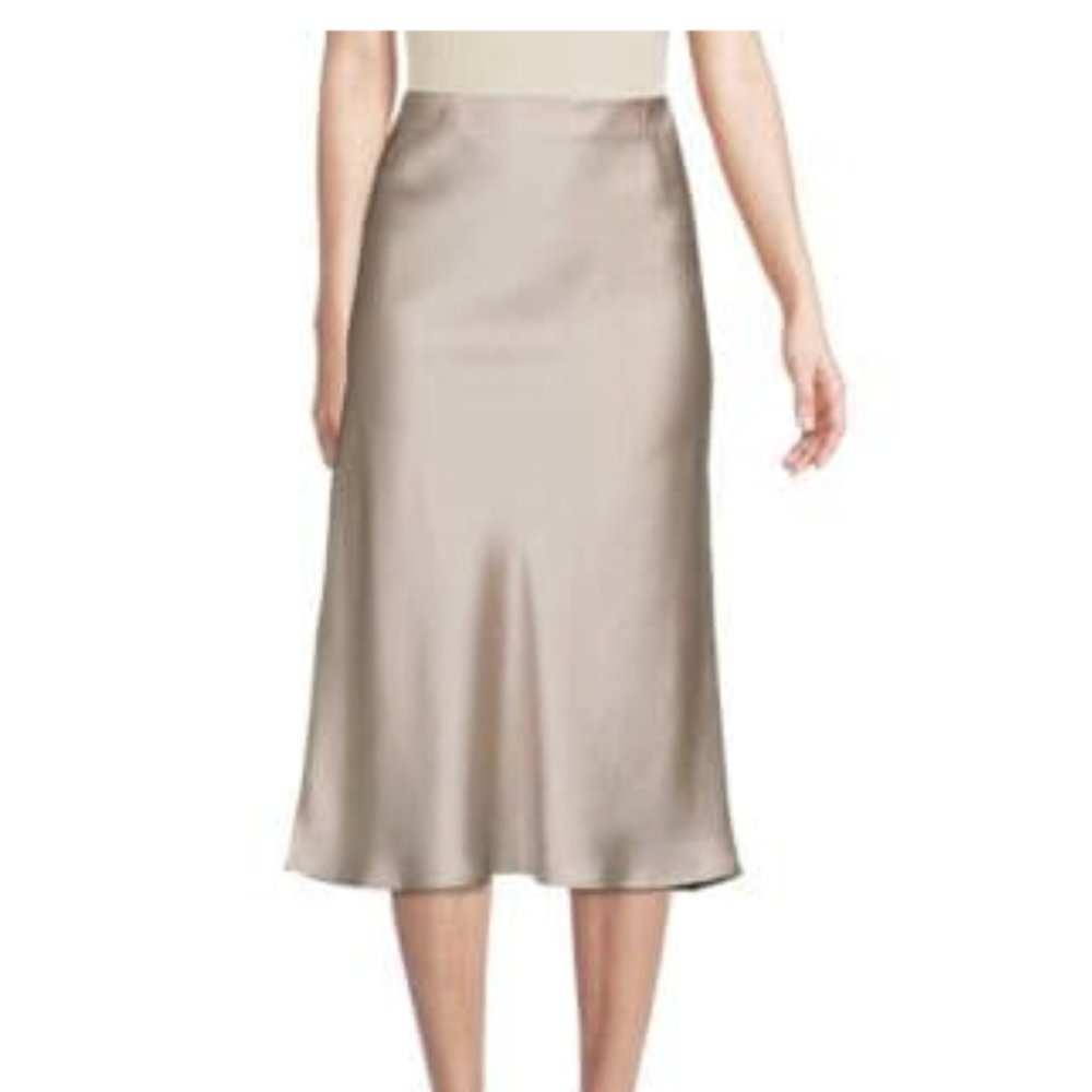 RENEE C. Satin Midi Skirt